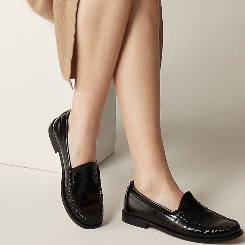 NWOT J. Crew Winona penny loafers in Italian spazzolato leather Sz 7 - Picture 2 of 10